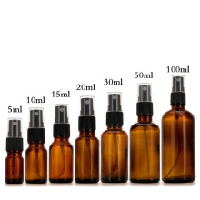 portable 5ml 10ml 20ml 30ml 50ml 100ml amber glass spray packaging bottles for alcohol handwashing fluid